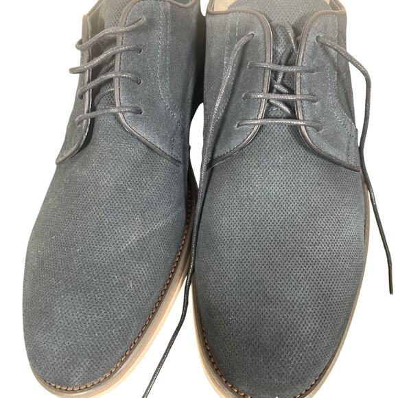 New Morretti Gold Label Navy Suede Shoes Size 11d main image 4